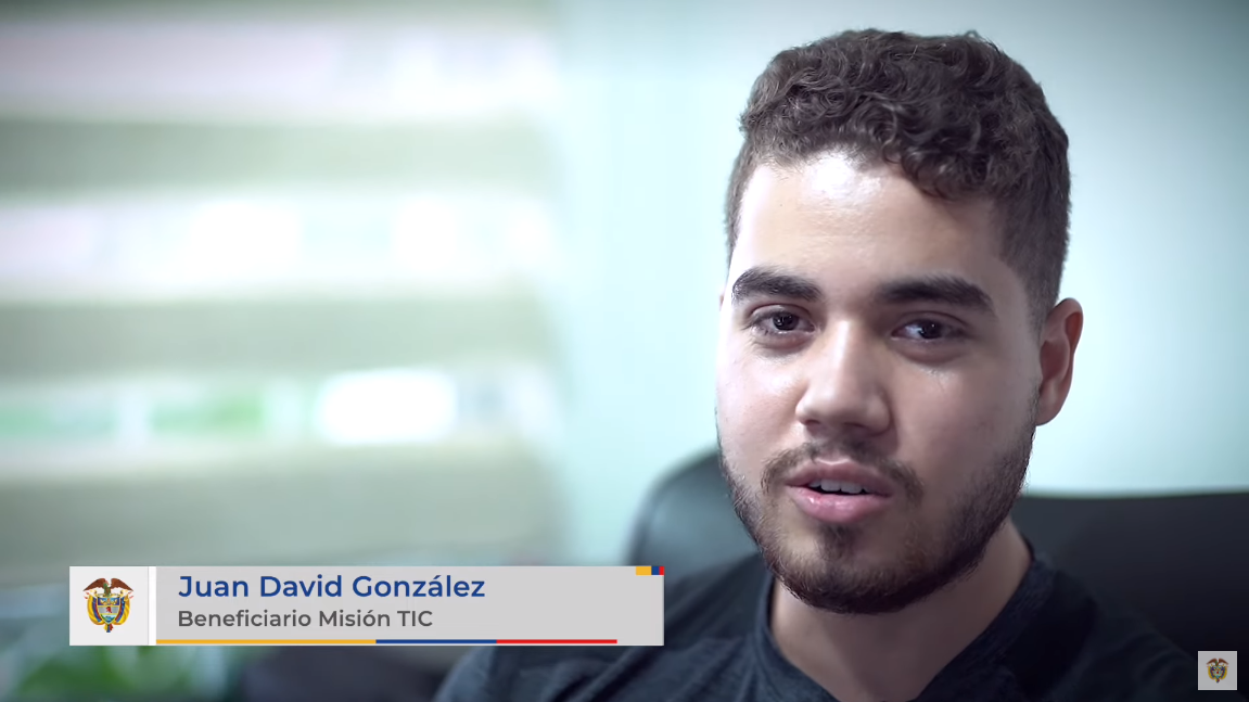 Juan David González, beneficiario de Misión TIC, cuenta su experiencia como desarrollador en Backend